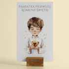 Pamiątka Pierwszej Komunii Świętej – Chłopiec z kielichem