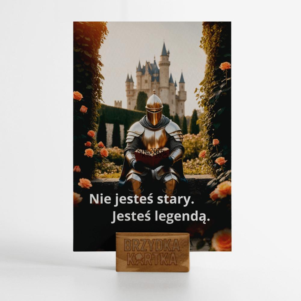 Kartka urodzinowa: "Nie jesteś stary. Jesteś legendą." Brzydka Kartka - szybka wysyłka w UK!