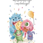 Kartka urodzinowa dla dziecka: „Wszystkiego najfajniejszego!”